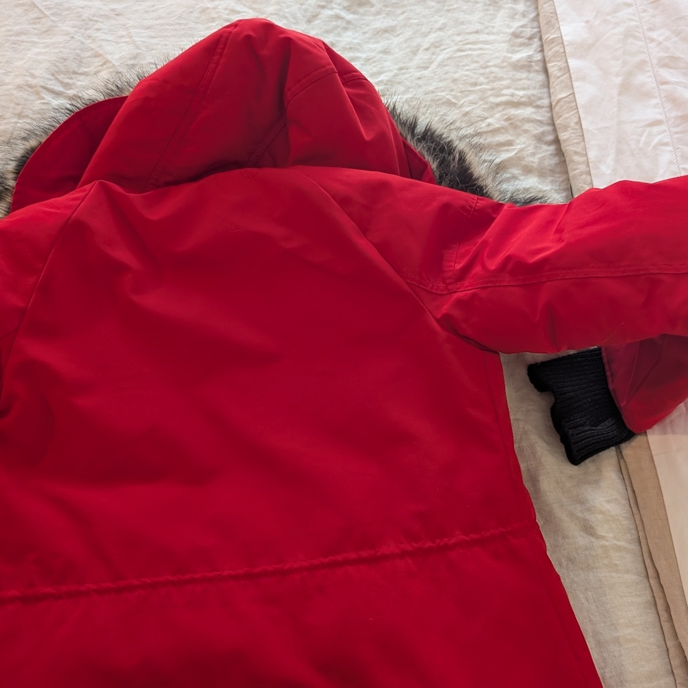 Bcbgeneration Red Winter Parka Coat With Fur Hood… - image 3